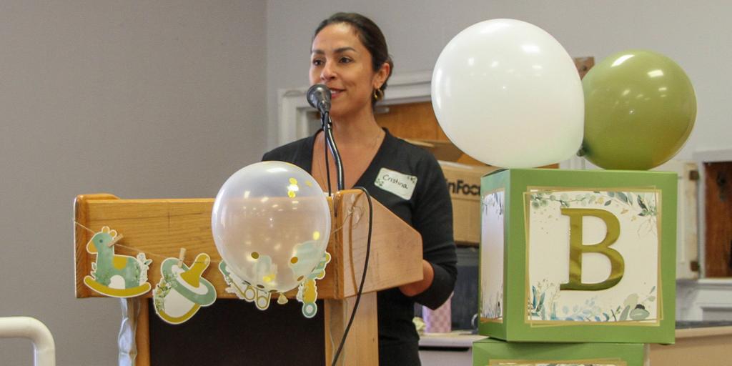 Cristina Justus, Army Veteran, first-time mom, and featured speaker at the Baby Shower shares her pregnancy journey.