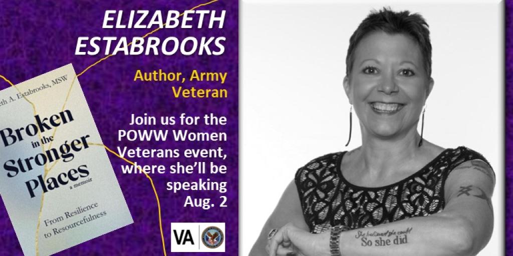 Author Elizabeth Estabrooks will be a speaker for a Women Veterans event August 2 in Casper, Wyoming.