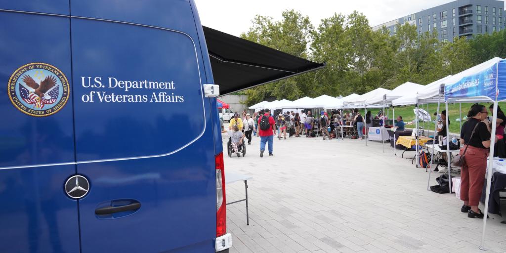 VASLCHCS's Mobile Medical Unit sits at the Homeless Veteran Surge Event in Salt Lake City on July 18