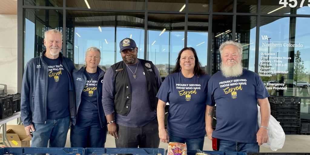 Five people supporting VA Cheyenne's free food program