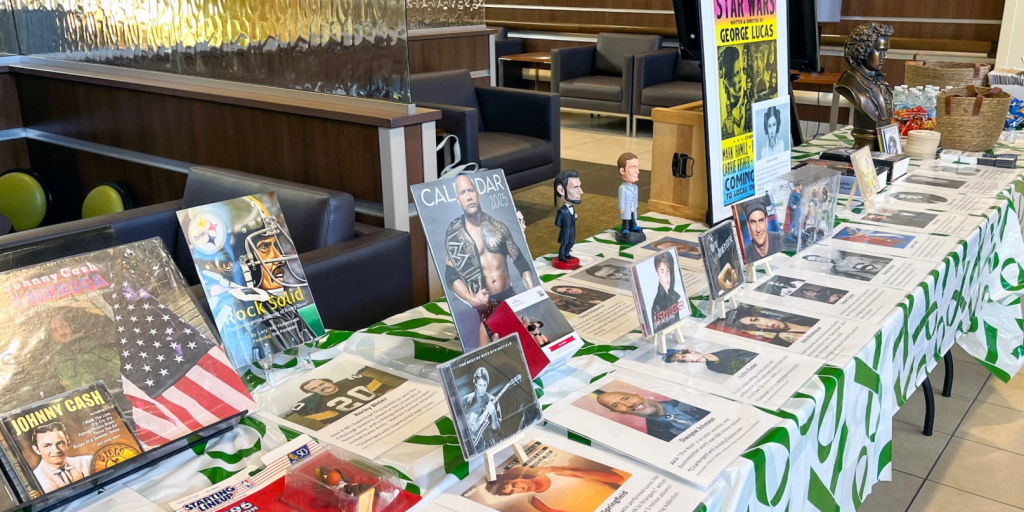 Display table at canteen