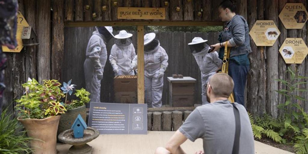 Veterans learn beekeeping skills in joint program with the VA Northeast Ohio Healthcare System, Cleveland Botanical Garden, and Youth Bee Works.