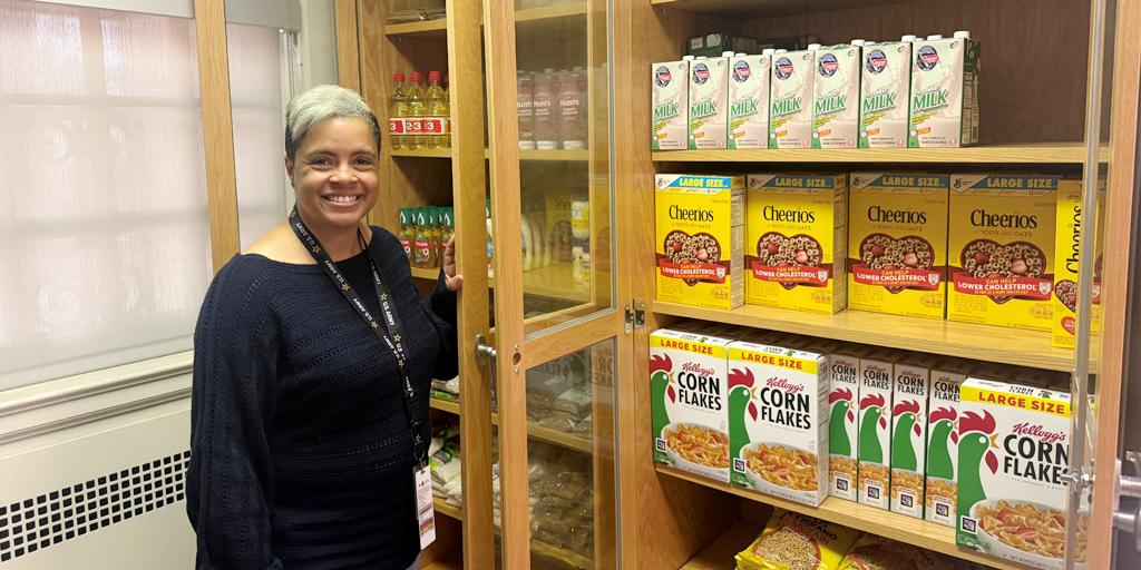 Stacey Bell, Army Veteran and Peer Specialist, at the West Los Angeles Food Hub