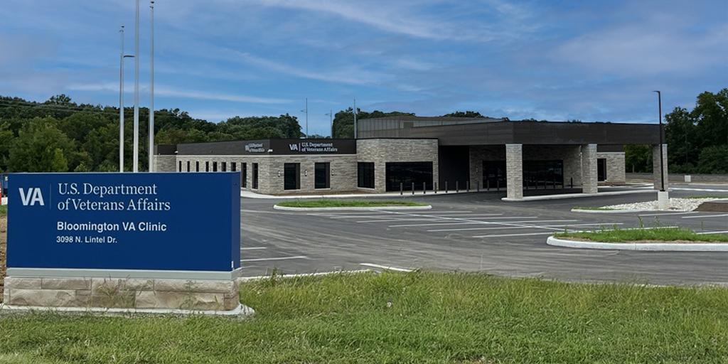 VA clinic with blue sky
