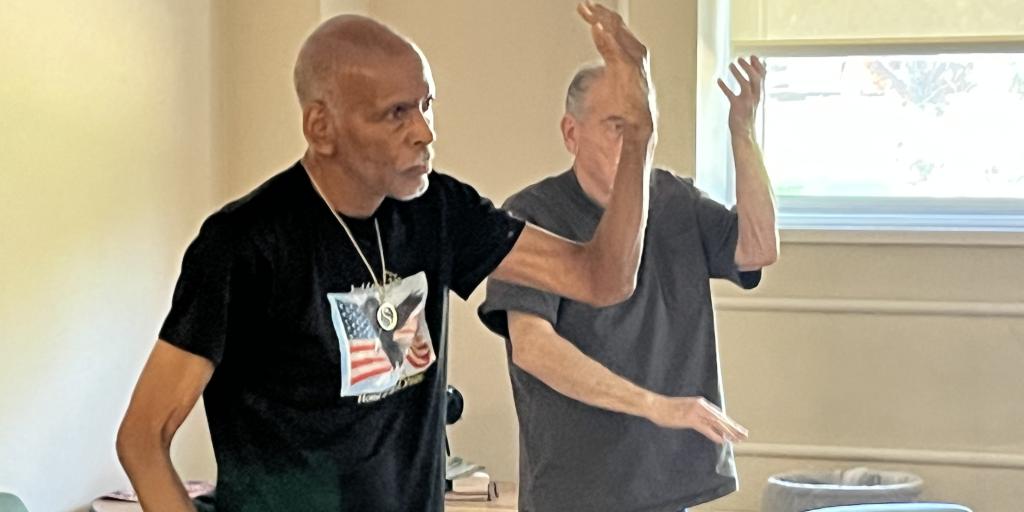 A man performing tai chi movements