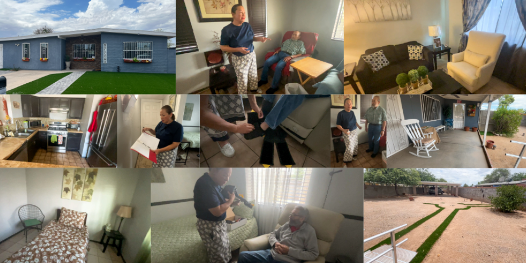 Collage pic of Southern Arizona VA Healthcare System Medical Foster home.