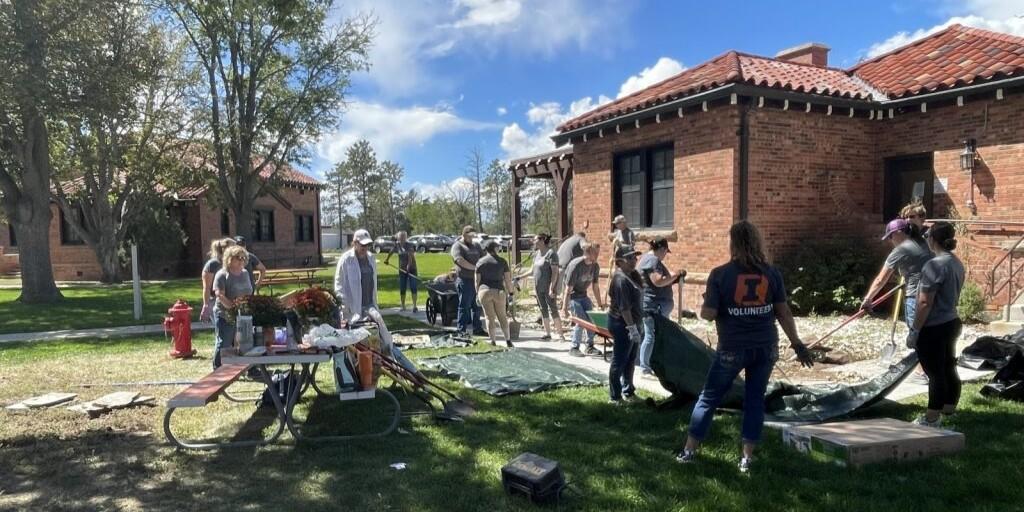 First Interstate Bank employees volunteered at Cheyenne VA on Sept. 11, 2025, donating time and resources to improve Veteran spaces. 