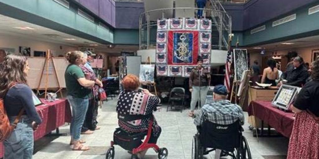 Vets gathered at the the creative arts festival.