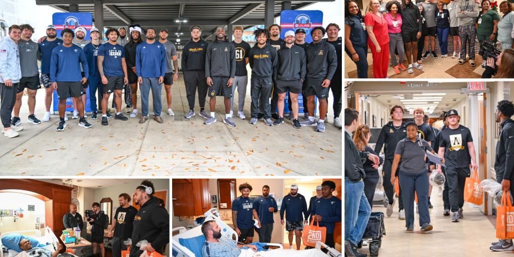 Birmingham Bowl football players deliver gifts to Birmingham VA Veterans