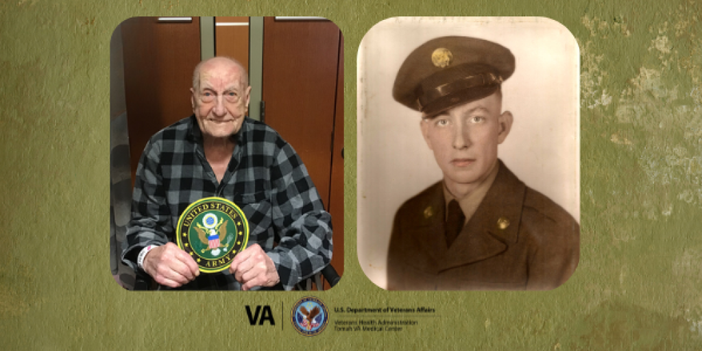 Mayland in his uniform and Mayland now