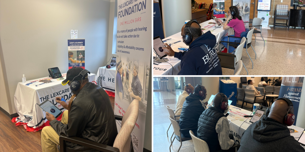 Veterans participating in hearing screenings