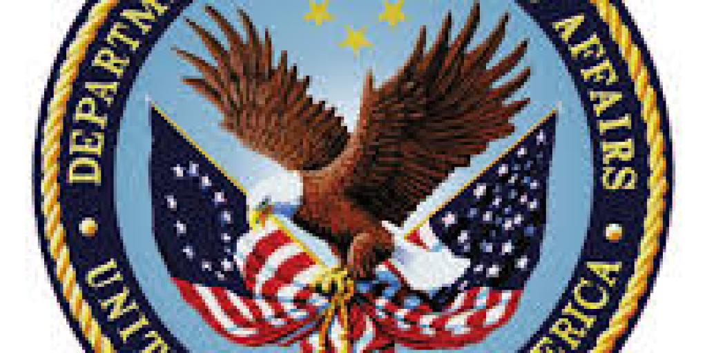 Department of Veterans Affairs logo with eagle and American flag.