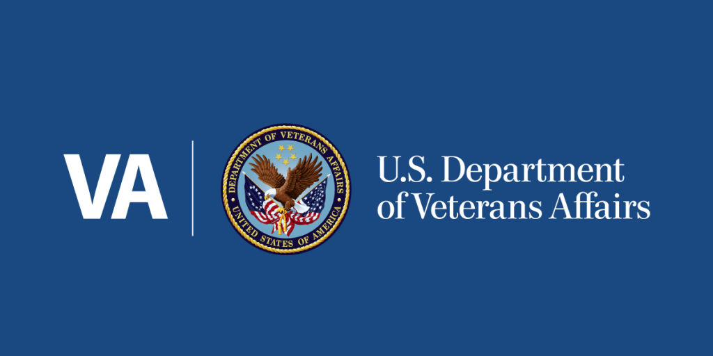 U.S. Department of Veterans Affairs logo with eagle and shield.
