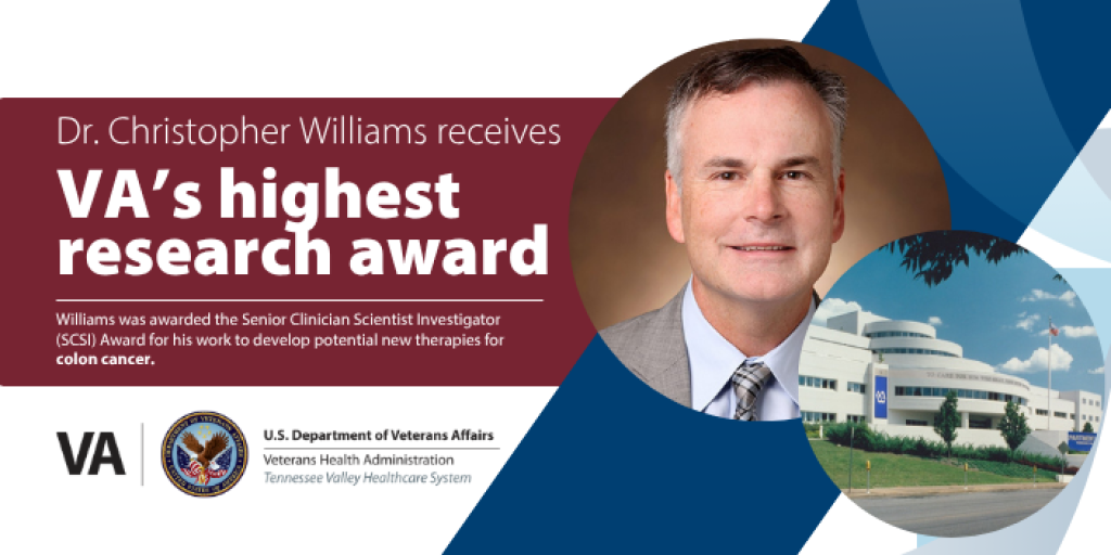 Dr. Christopher Williams receives VA's highest research award.
