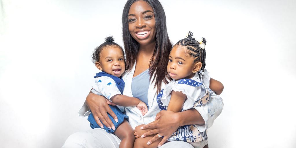 Mother and children