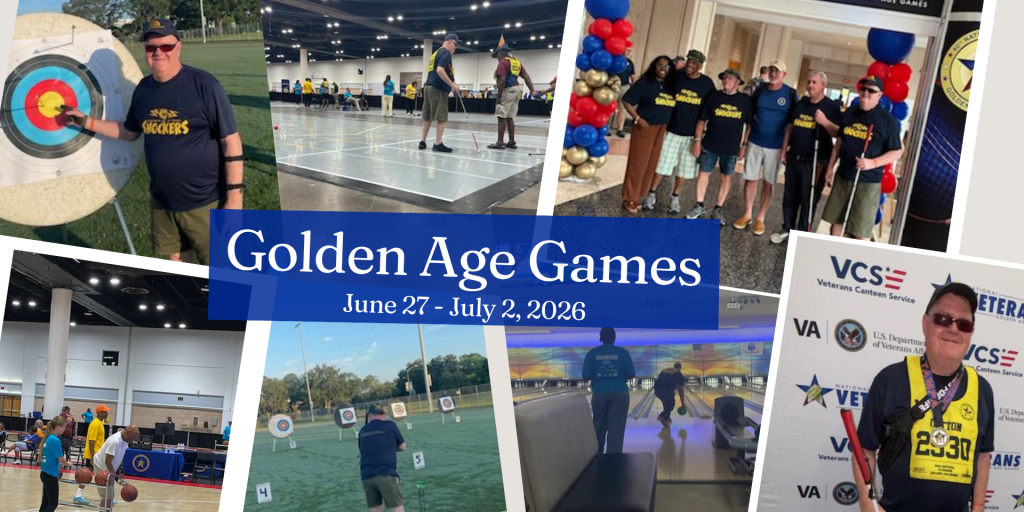 Collage of photos from Golden Age Games, June 27 - July 2, 2019.