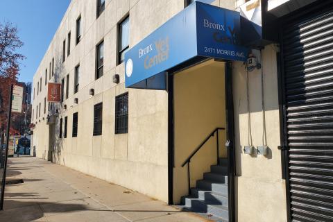 front entrance of Bronx Vet Center