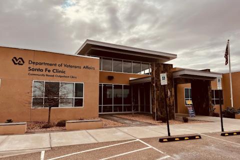 Front entrance of Santa Fe VA Community Outbased Clinic in New Mexico.