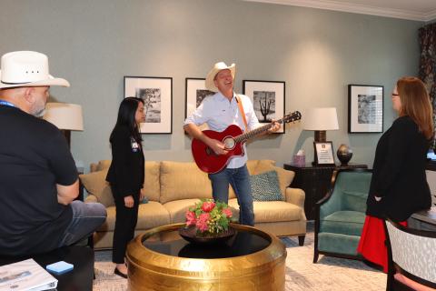 Thom Shepherd Donates A Red Guitar To Tucson VA Fisher House | VA ...