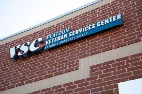 Platoon Veterans Service Center Sign 