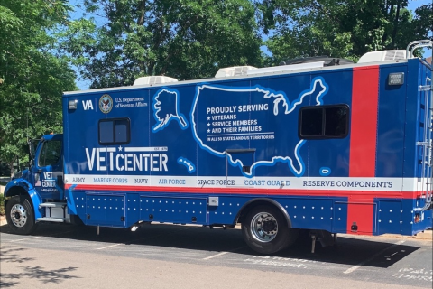 Side view of a Mobile Vet Center 