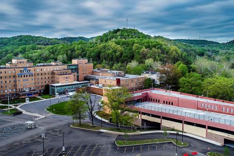 Louis A. Johnson Veterans Affairs Medical Center - front of building and parking area