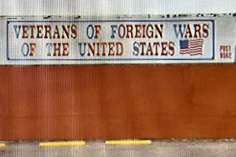 This is the front view of the VFW Post 8562 in Eagle Pass, Texas.