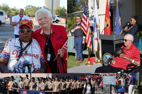 The 17th Annual Veterans Day Parade at James A. Haley Veterans’ Hospital featured a line-up of participants honoring Veterans.  