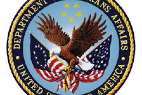 Department of Veterans Affairs logo with eagle and American flag.