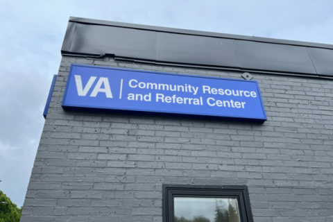 VA Community Resource and Referral Center sign on building.
