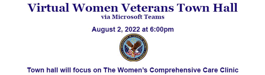Virtual Town Hall for Women Veterans Aug 2, 2022