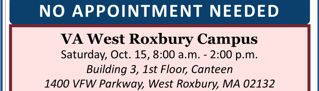 Flyer: Vaccine clinics for Veterans, their spouses & caregivers, VA employees, and CHAMPVA recipients.
