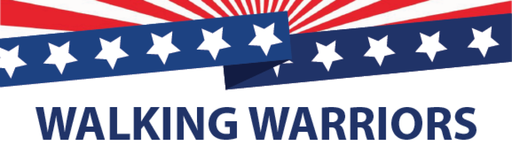 Social media banner for the walking warriors walking club.