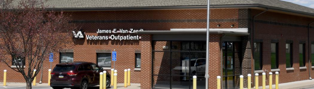 Exterior image of the entrence to the State College Outpatient Clinic