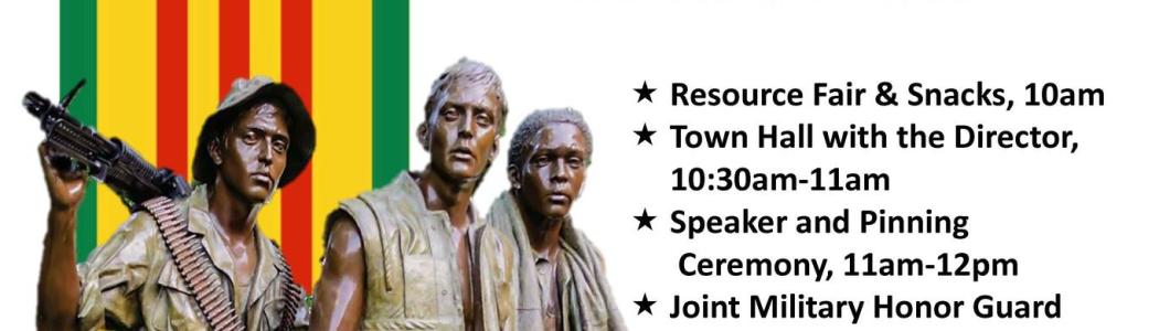 Vietnam War Anniversary Commemoration & PACT Act Town Hall, March 29, 2024, 10am-12pm, Jamaica Plain VA Medical Center, 150 S Huntington Ave, Boston.