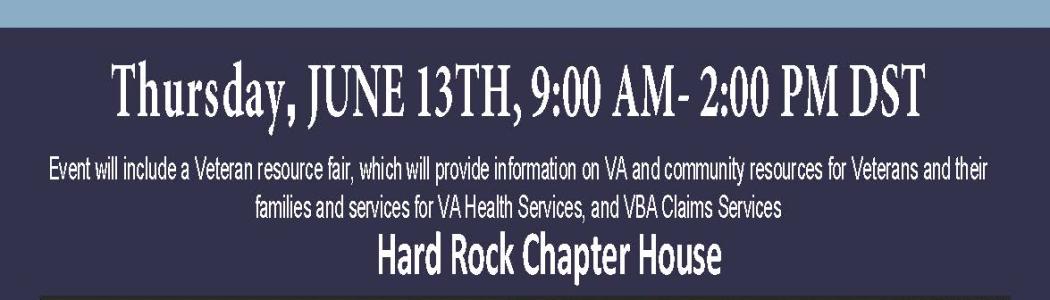 Hard Rock Veterans Health Claims and Resource Fair flyer