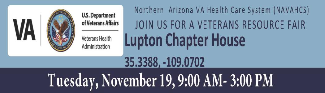 Lupton Veterans Health Claims and Resource Fair Flyer