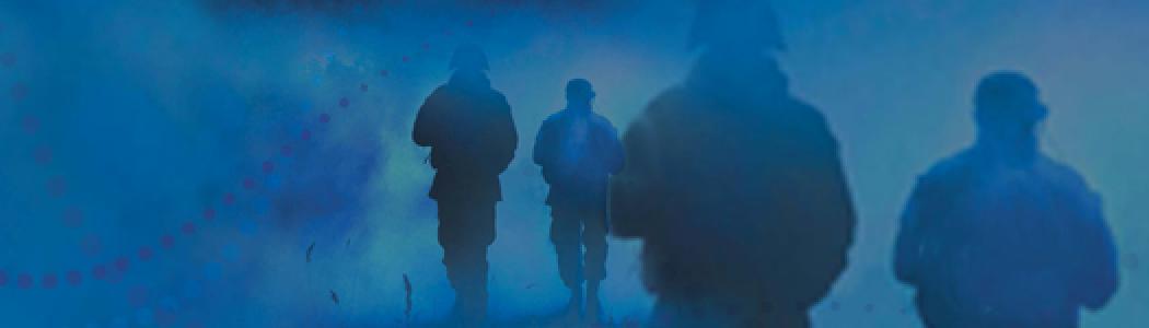 Decorative event image with Veteran silhouettes