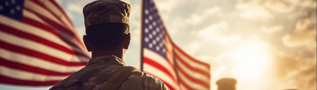 Veterans and American Flag