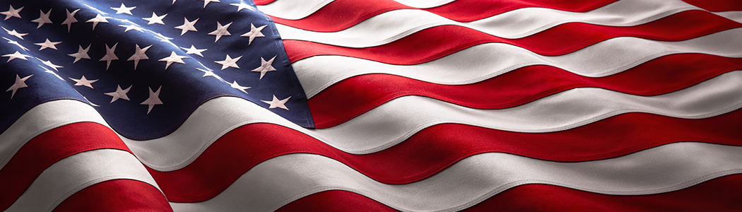 american flag event banner