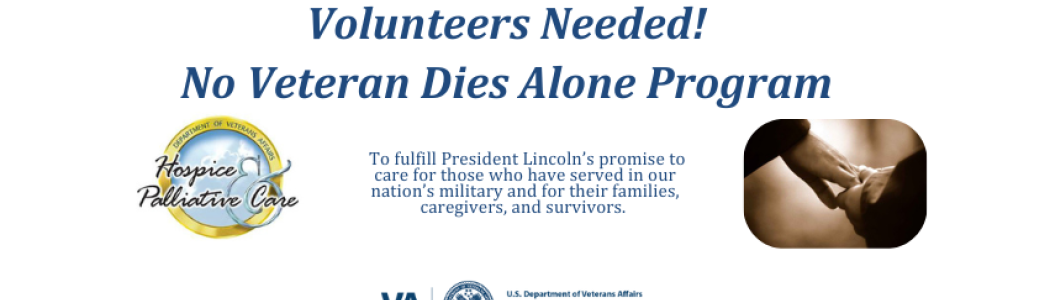 No Veteran Dies Alone cover with Hospice & Palliative Care logo