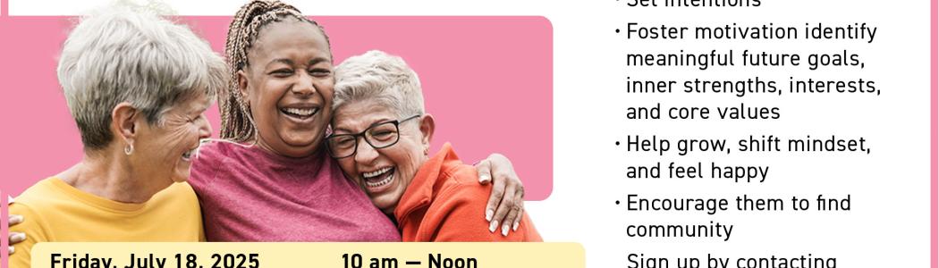 This class can help our Women Veterans:
*Clarify what they want
*Set intentions
*Foster motivation
*Encourage self-expression