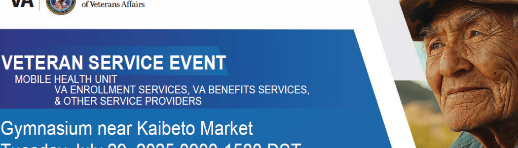 Veteran service event in Kaibeto on July 29, 2025.