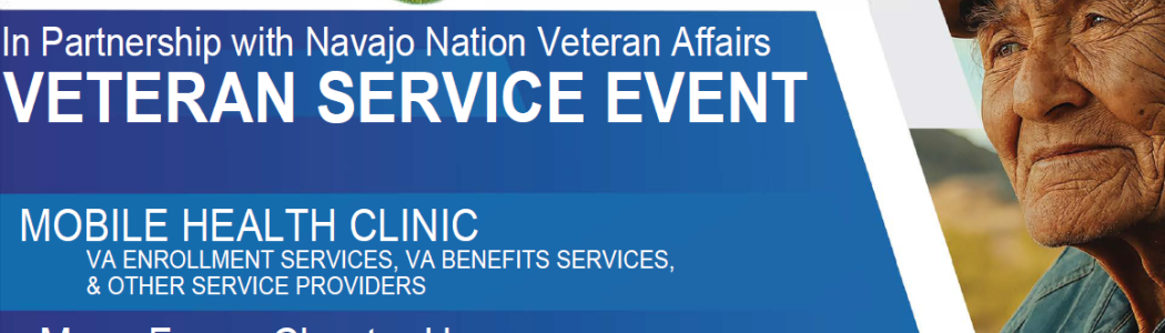 Northern Arizona VA is hosting a Veterans Services Event at the Many Farms Chapter House in Many Farms, Arizona on Wednesday, August 27, 2025.