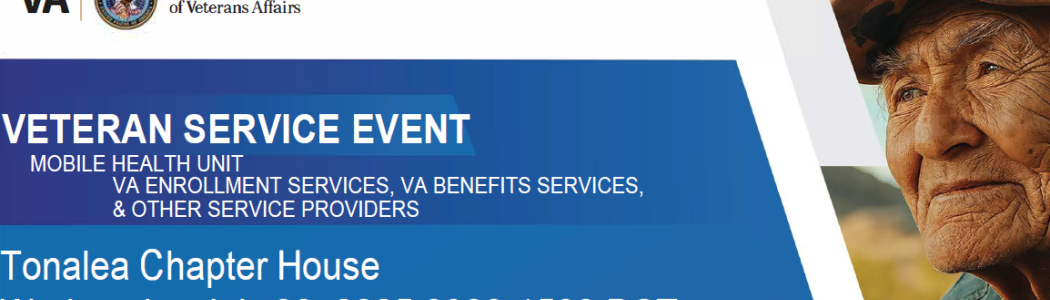 Veteran service event in Tonalea on July 30, 2025.
