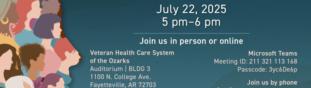 Public Forum to discuss facility changes, Women's Health Care access and updates, Whole Health.