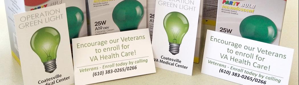 Operation Green Light. Show Veterans in your community that you support them. Get your free green light bulb. 