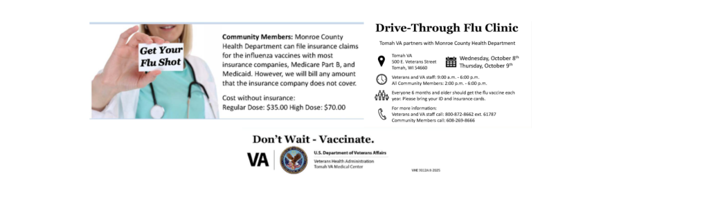 Tomah VA Medical Center and VA Clinic Flu Shot Options