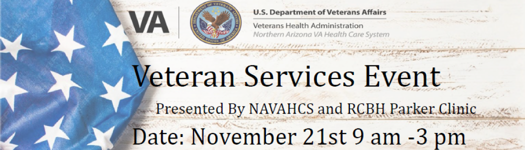 Veterans Services Event taking place at the Regional Center for Border Health Clinic in Parker on November 21, 2025.