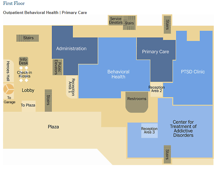 University Drive Facility First Floor Map